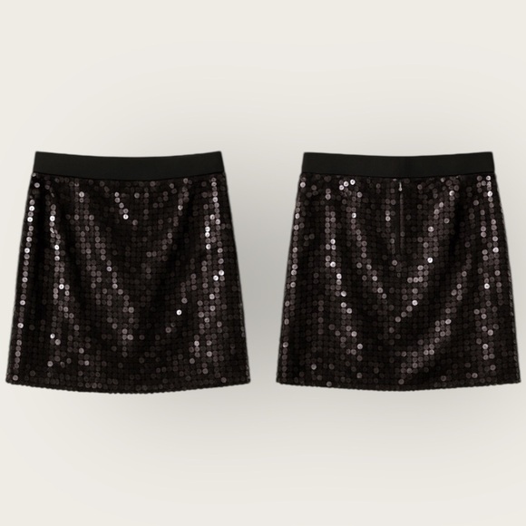 Kenar Dresses & Skirts - KENAR Black Luxe Sequin Mini Skirt – All Season Glam With Holiday Sparkle - Sz M
